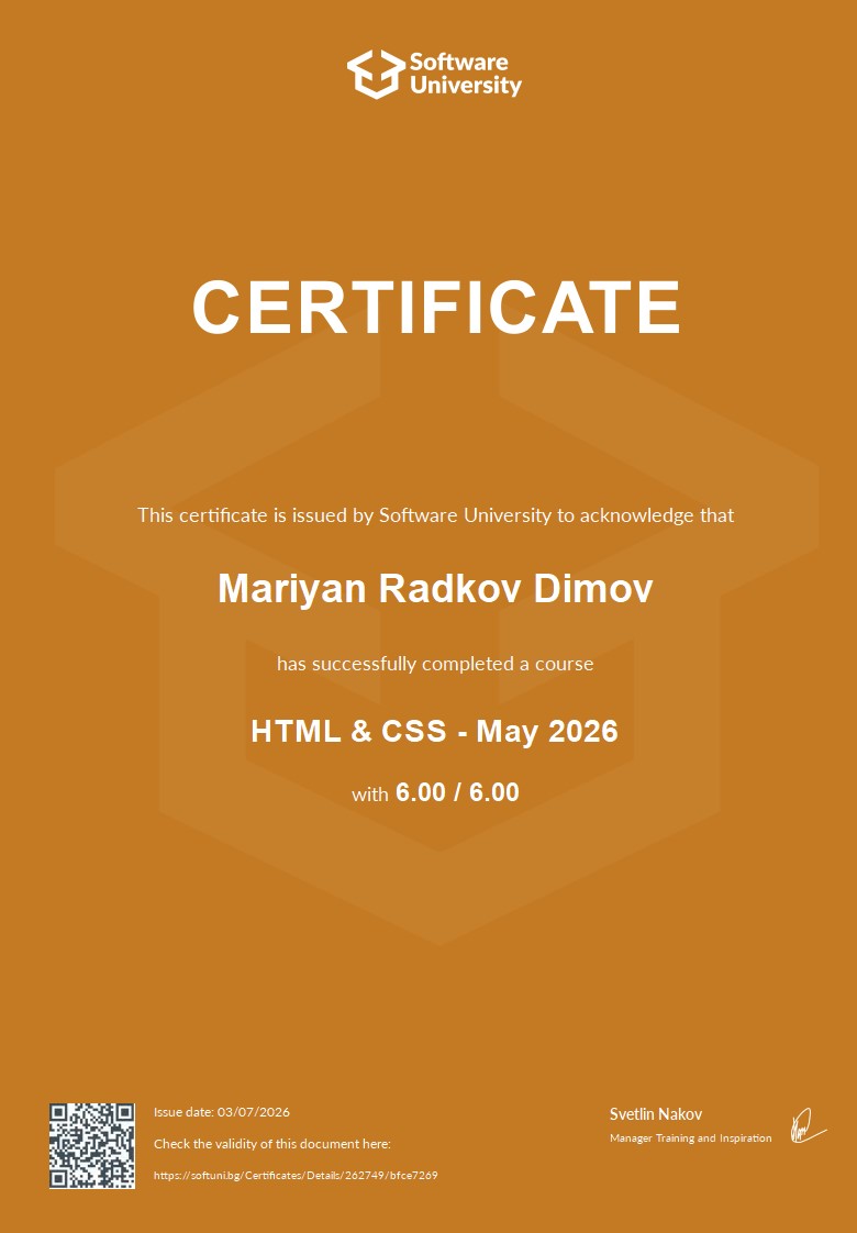 Certificate